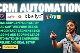 setup advanced automation in zapier hubspot convertkit klaviyo zoho monday CRM