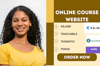 do online course website on kajabi teachable thinkific podia kajabi membervault