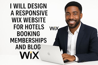 design a responsive wix website for hotels booking memberships and blog