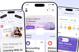 expert flutter app developer, clean UI, backend, education, e learning, quiz app