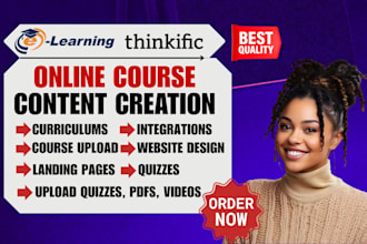 create and upload your online course on thinkific, kajabi, teachable, learnworld