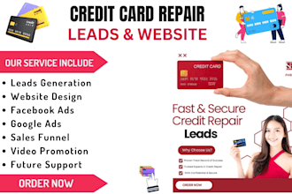generate quality credit card repair leads credit restoration leads via ads