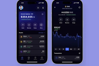 cross platform mobile app with flutter, blockchain crypto exchange, wallet app