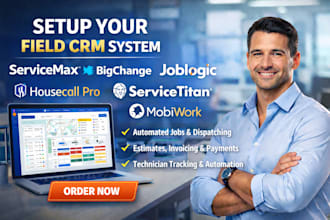 setup servicemax bigchange joblogic commusoft housecallpro servicetitan mobiwork