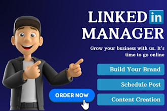 be your linkedin marketing manager content creator