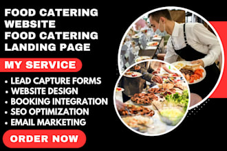 build food catering website food catering landing page restaurant sales funnel