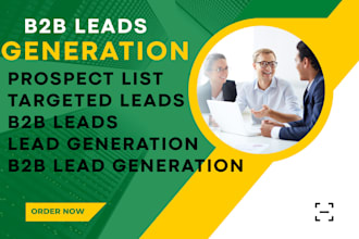 do b2b targeted leads, business leads, sales leads, email list of any industries