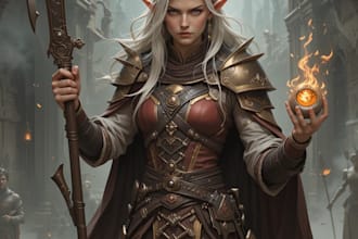 create a d and d character art and dnd art