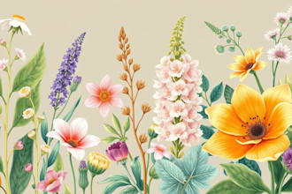 draw beautiful botanical plants and flowers