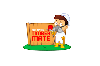 design creative spray timber mate logo