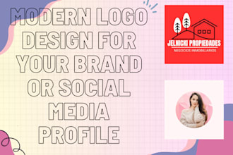design a modern logo for your brand or social media profile