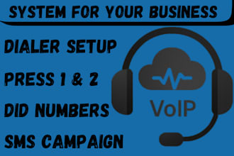 provide voip setup,twilio verified account,and did numbers