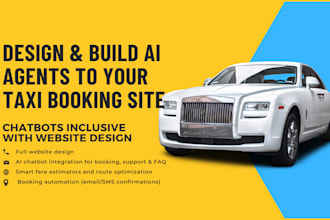 integrate, build ai agents and chatbot for your taxi or car rental websites