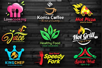 make food and eye catchy logo design for your brand