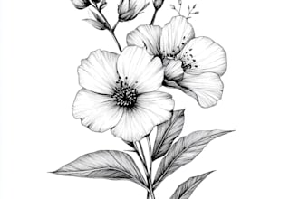 create a botanical boho feminine hand drawn line art logo design