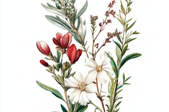 create a beautiful vintage botanical illustration poster