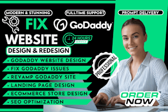 godaddy website design redesign godaddy website fix godaddy website design