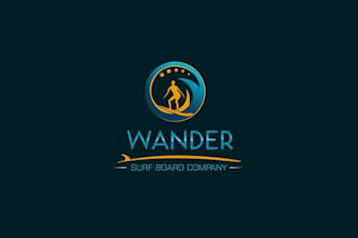 design unique surf company logo