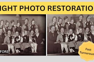 lightly restore a damaged photo minor fixes only