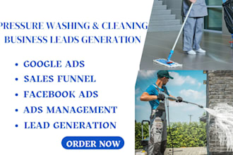do pressure washing cleaning facebook ads google ads gohighlevel sales funnel