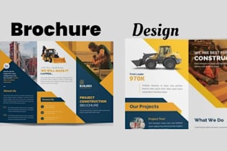 design bifold, trifold, one pager, leaflet product marketing business brochure