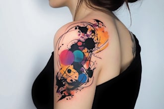 create a watercolor tattoo design