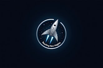 do rocket radar spaceship logo design for your business