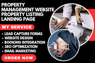 build property management website property listing landing page property funnel