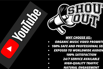 do USA UK youtube promotion, shoutout video, subscribers to active audience