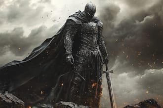 manga page custom dark berserk style art in high quality