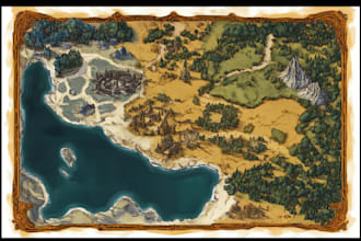 make a fantasy map for rpg fantasy dnd novels board game