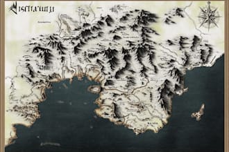 create a high quality fantasy map