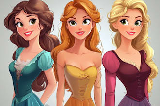 turn your portrait into disney style illustration