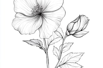 design hand drawn minimalist line art botanical boho logo
