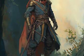 create a dnd art and d and d character for you