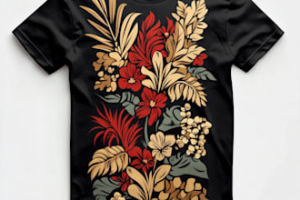 draw custom and trendy t shirt design
