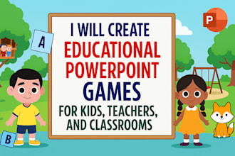 create educational powerpoint games for kids, teachers, and classrooms