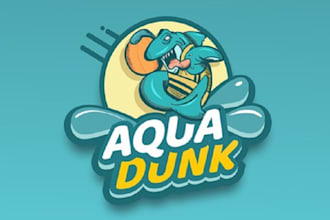 design remarkable swimming pool basketball goals logo