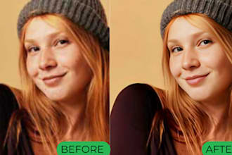 do ai image editing, back ground remove, upscaling, retouching