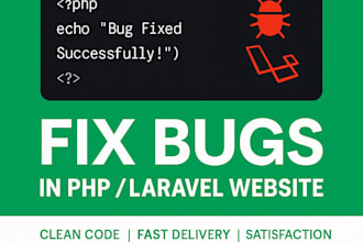 fix bugs and errors in your laravel or PHP website