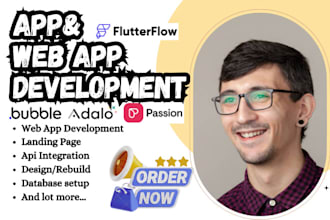 build bubble io app flutterflow bubble io developer mvp adalo saas passion io