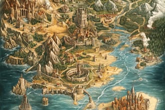 create a custom fantasy map for rpgs, books