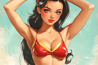 draw any kind of pinup girl you want, including illustrations