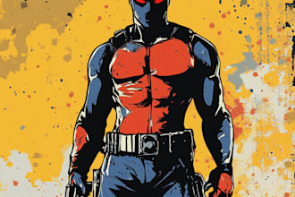 make comic book graphic novel character illustration