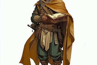 do create fantasy character design use d and d, illustration