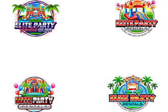 design wonderful bounce house logo