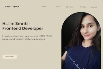 design custom HTML and CSS landing pages