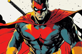 draw you a dc or marvel style comic book superhero or villain character