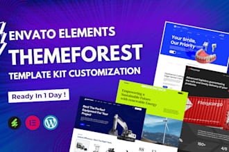 build your wordpress site with themeforest envato elementor template kits