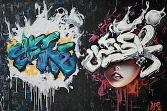write your name or your brand with urban art graffiti style
